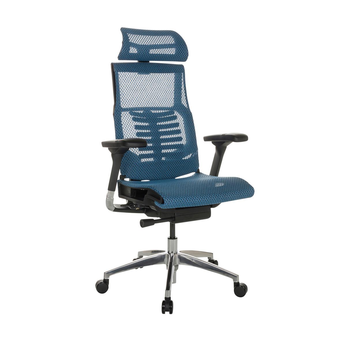 Drehstuhl Dynafit Ii - Blau/Silberfarben, Basics, Kunststoff/Textil (67/119-135/60cm) - MID.YOU