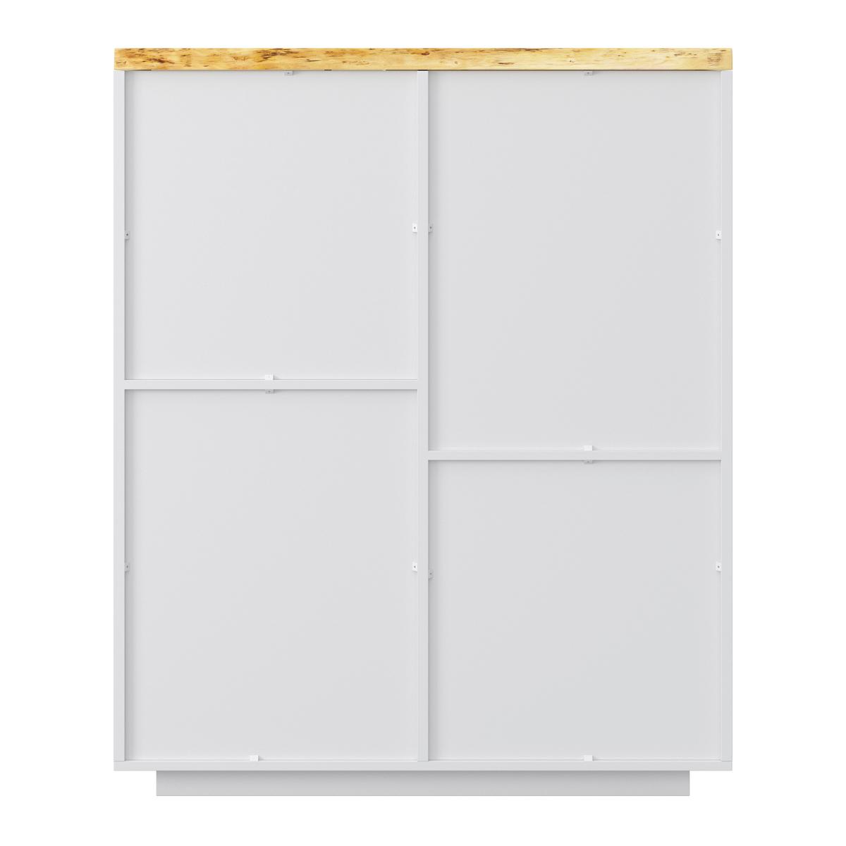 Komoda CARLOS - bílá/barvy dubu, Moderní, dřevo (100/122/42cm) - Modern Living