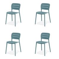 Stapelsessel 4x Propi – Stuhl Blau - Blau, MODERN, Kunststoff (46/79/53cm)