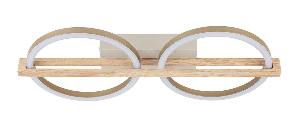 LED-Deckenleuchte Camillo - Champagner/Naturfarben, Basics, Holzwerkstoff/Kunststoff (46/20/6cm) - Luca Bessoni