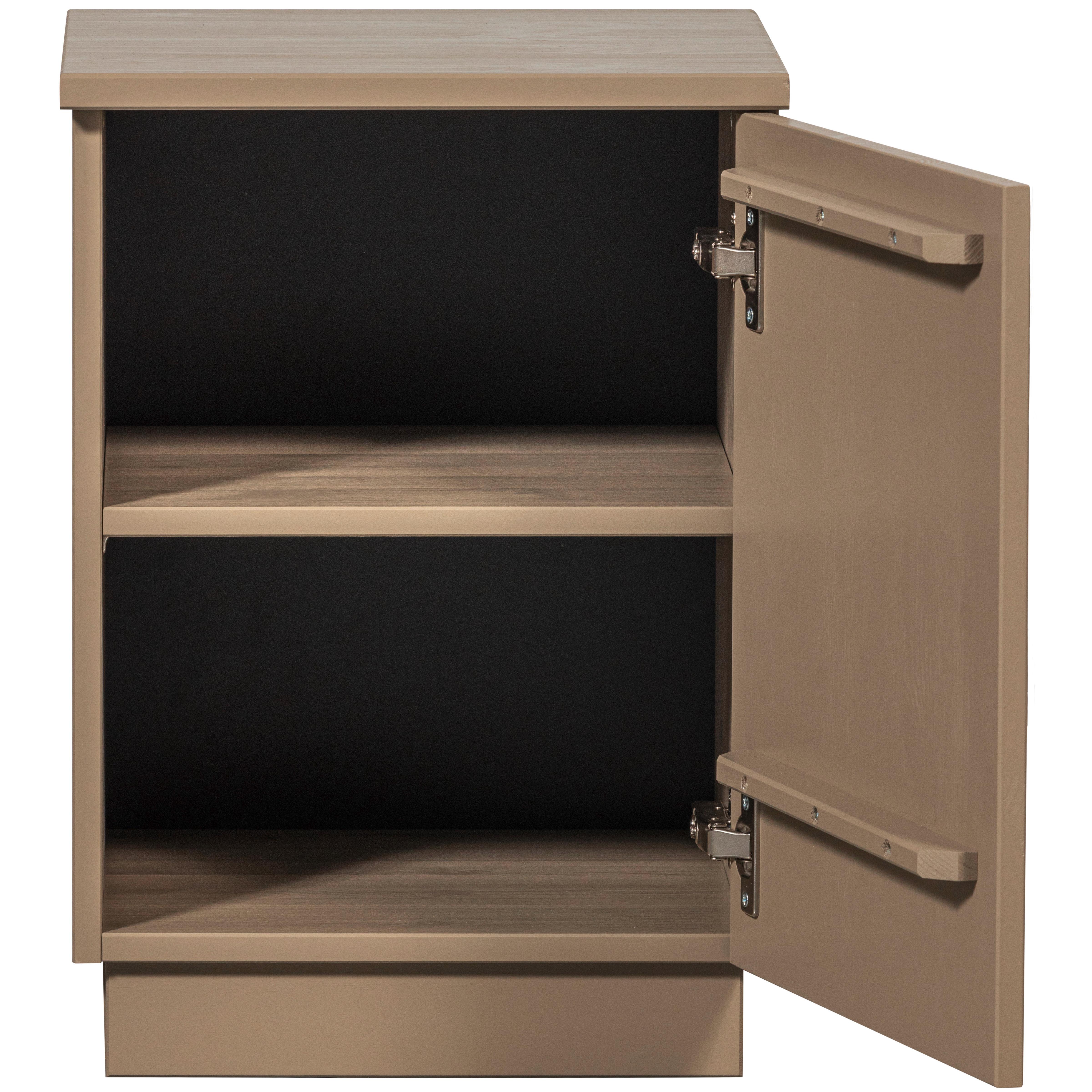 Nachtkästchen Teo, Schlammfarben B: 36 Cm - Schlammfarben, Design, Holz (36/50/35cm) - Livetastic