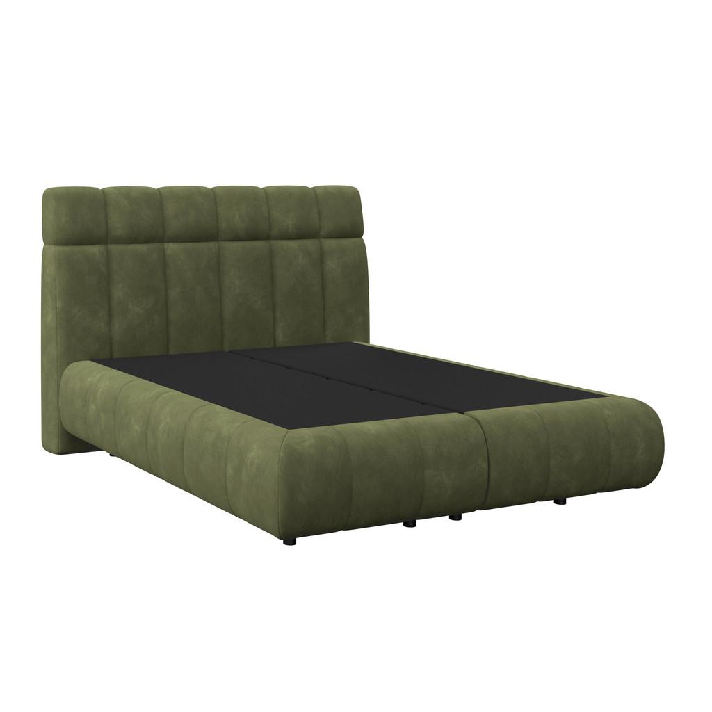 Boxspringbett Nobu o. Matratze Dunkelgrün, LF: 140x200 cm