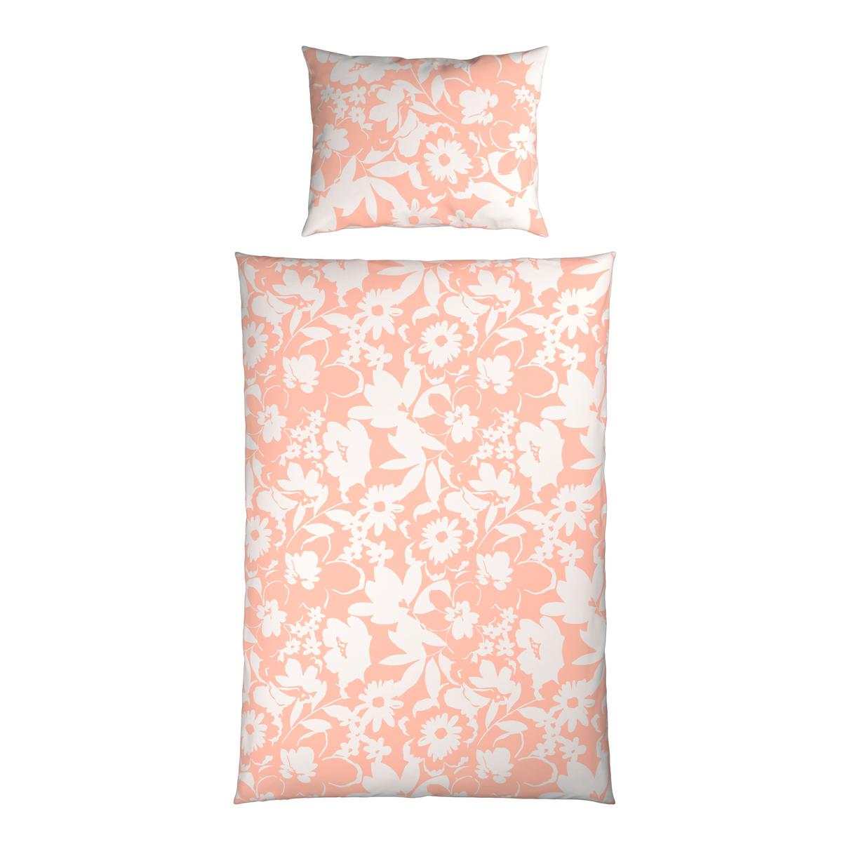 POSTEĽNÁ BIELIZEŇ FLORAL - oranžová, textil (140/200cm) - Mömax