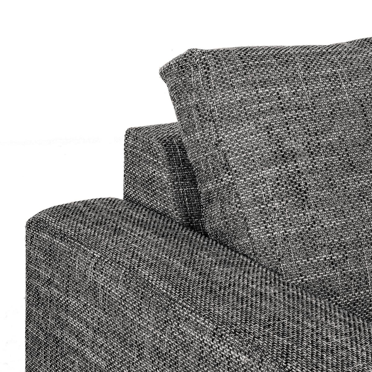 Ecksofa Grenwood Dunkelgrau S: 144x200 Cm - Chromfarben/Dunkelgrau, Design, Textil (144/200cm) - MID.YOU