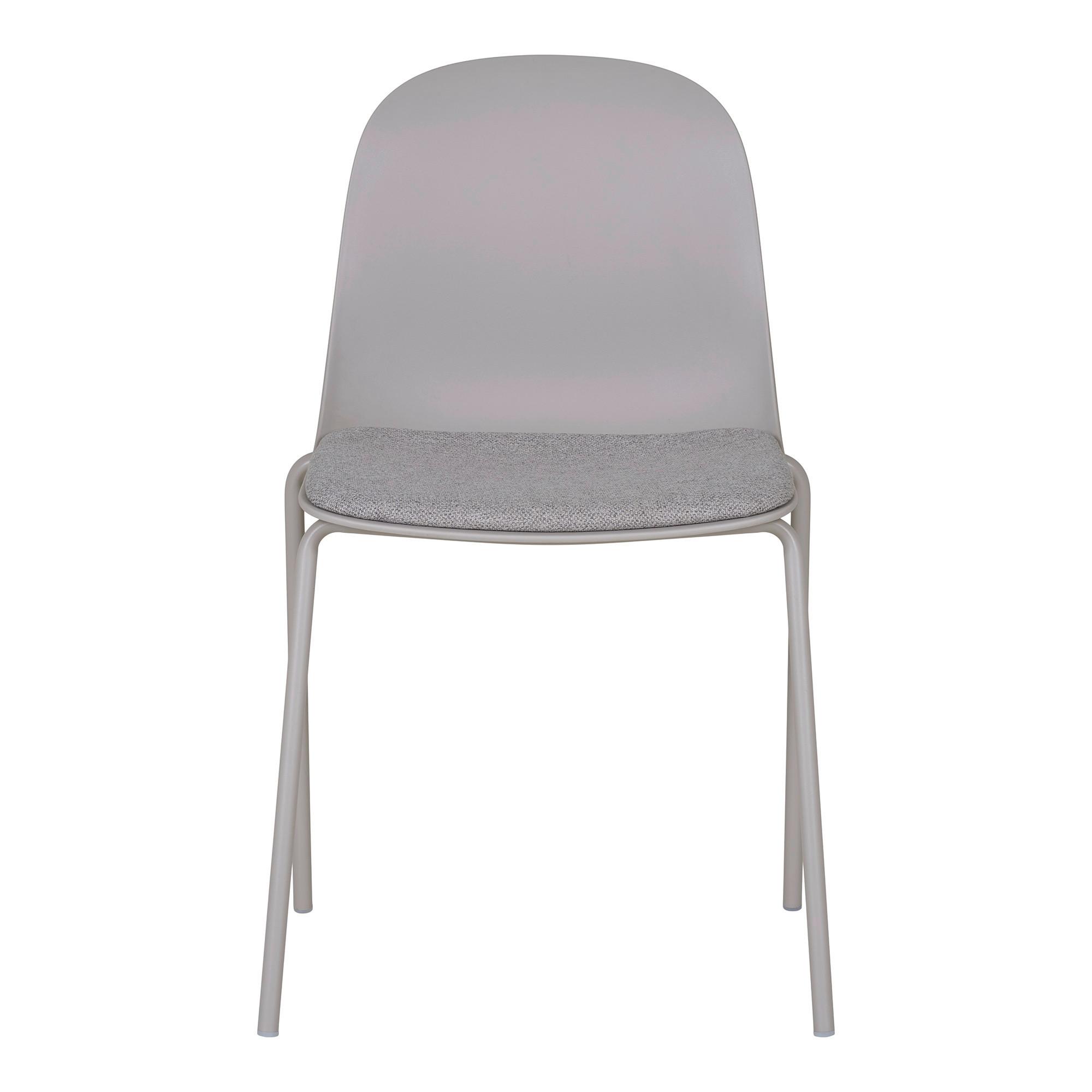 Stuhl-Set Madalena Hellgrau B: 48 cm - Hellgrau, MODERN, Kunststoff/Metall (48/86/56cm) - MID.YOU