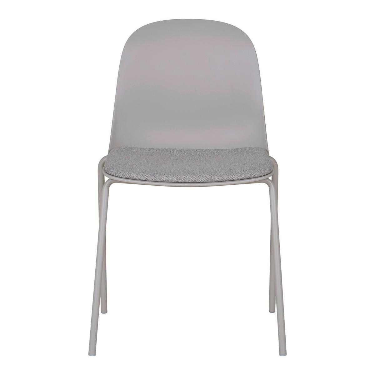 Stuhl-Set Madalena Hellgrau B: 48 cm - Hellgrau, MODERN, Kunststoff/Metall (48/86/56cm) - MID.YOU