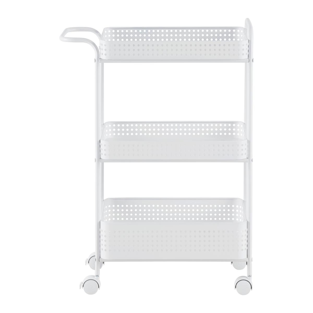 UNIVERZÁLNÍ VOZÍK ANCONA - bílá, Moderní, kov/plast (52/72/28cm) - Mömax