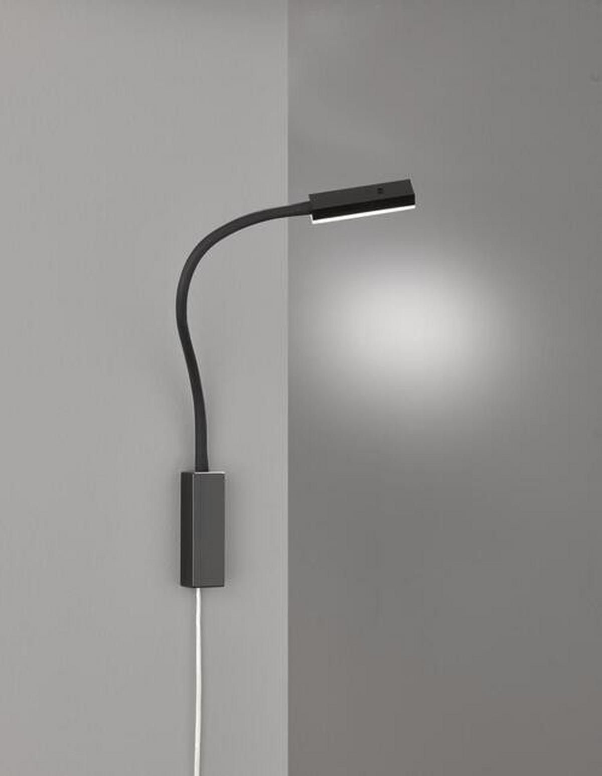 Led-wandleuchte Raik 1-flammig Dimmbar Per Gestensteuerung - Schwarz, Basics, Metall (35/4/57cm) - Fischer & Honsel