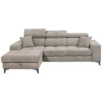 Ecksofa Sydney Graubraun S: 172/268 cm - Graubraun/Schwarz, KONVENTIONELL, Textil (172/268cm) - MID.YOU