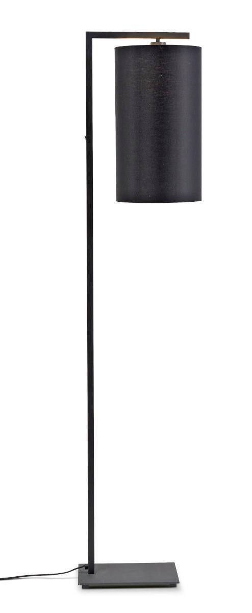Stehlampe Boston Schwarz 1-Flammig - Schwarz, Basics, Textil/Metall (35/160cm) - It's about Romi