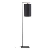 Stehlampe Boston Schwarz 1-Flammig - Schwarz, Basics, Textil/Metall (35/160cm) - It's about Romi