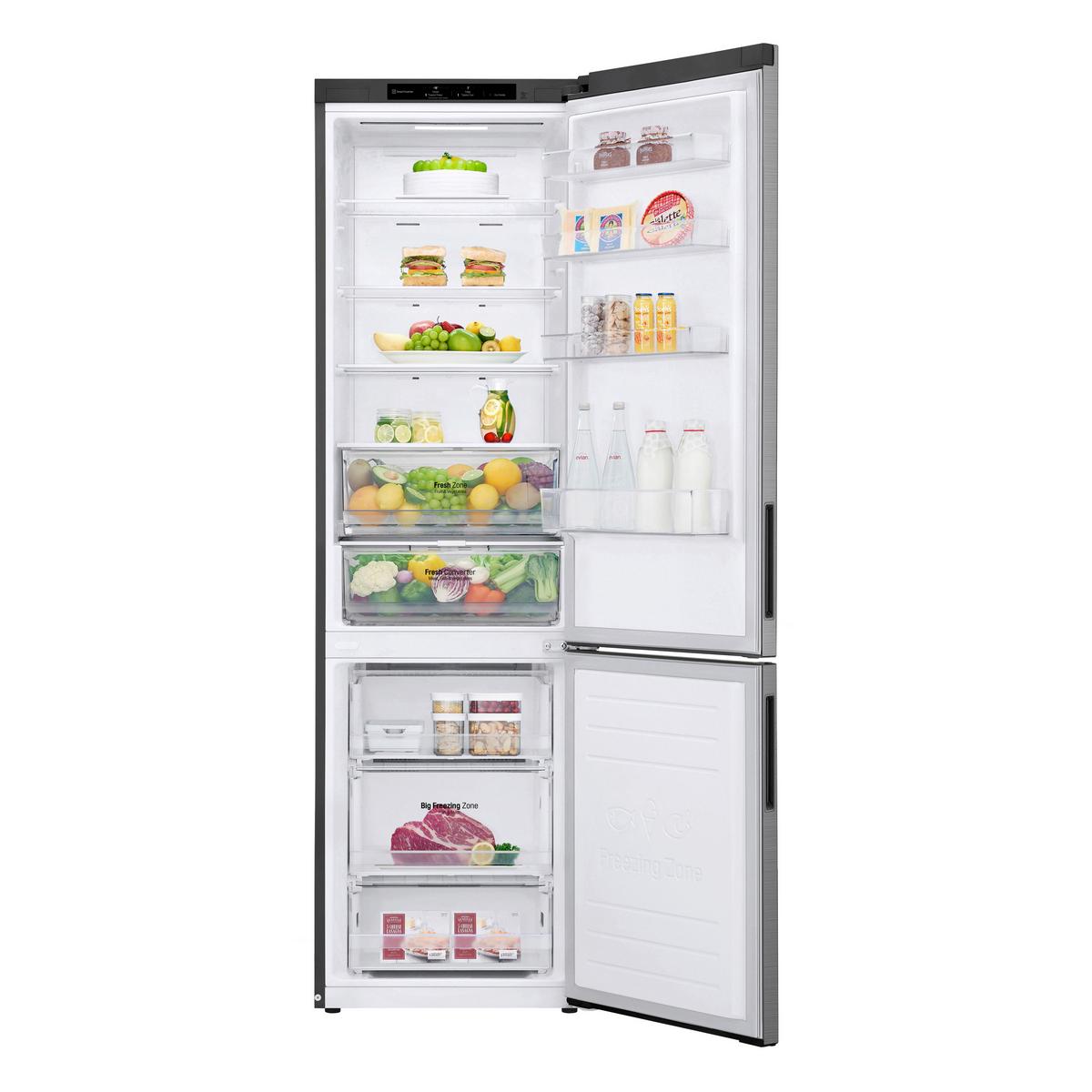 Kühl-gefrier-kombination Lg Gbp62mcncc1 - Edelstahlfarben, Basics, Metall (59.5/203/67.5cm) - LG