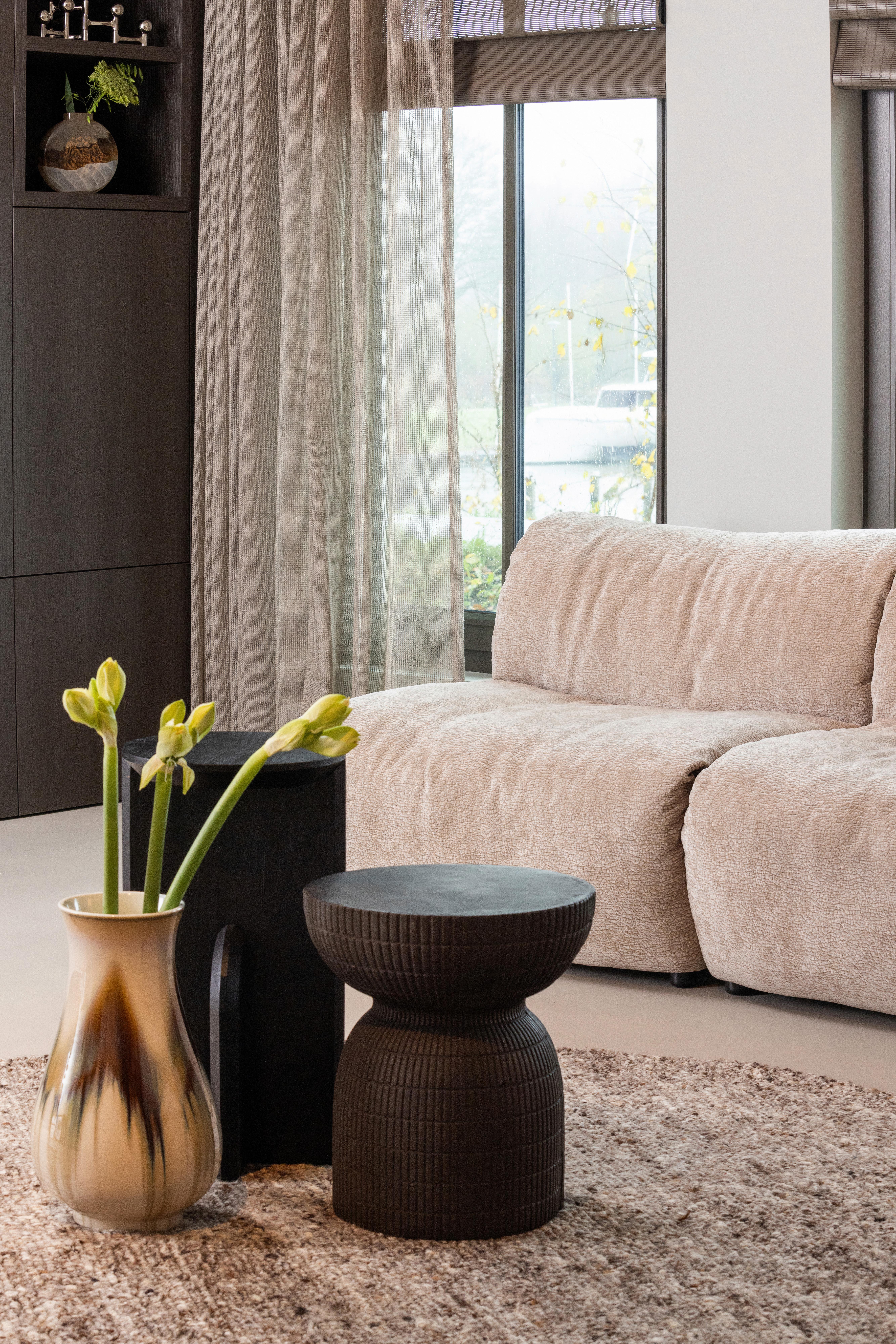 Couchtisch Samson Dunkelbraun D: 37 cm - Dunkelbraun/Braun, Design, Kunststoff (37/37/44cm) - Livetastic