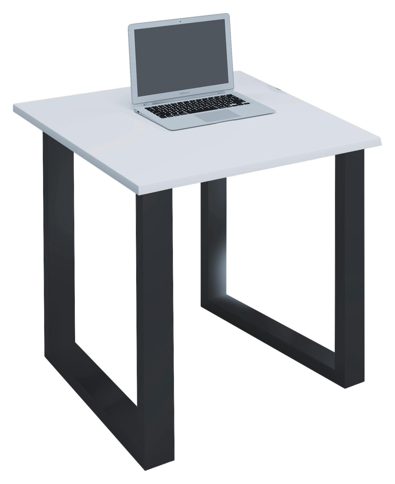 Schreibtisch Lona Schwarz/weiß B: 80 Cm - Schwarz/Weiß, MODERN, Holzwerkstoff/Metall (80/80/76cm) - MID.YOU