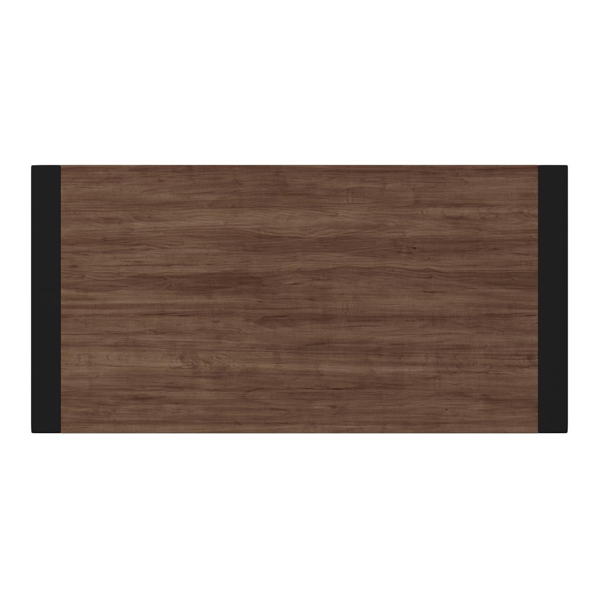 Jídelní stůl ALEYA 180, vlášský ořech - černá/barvy vlašských ořechů, Moderní, kov/dřevo (180/76/90cm) - Bessagi Home