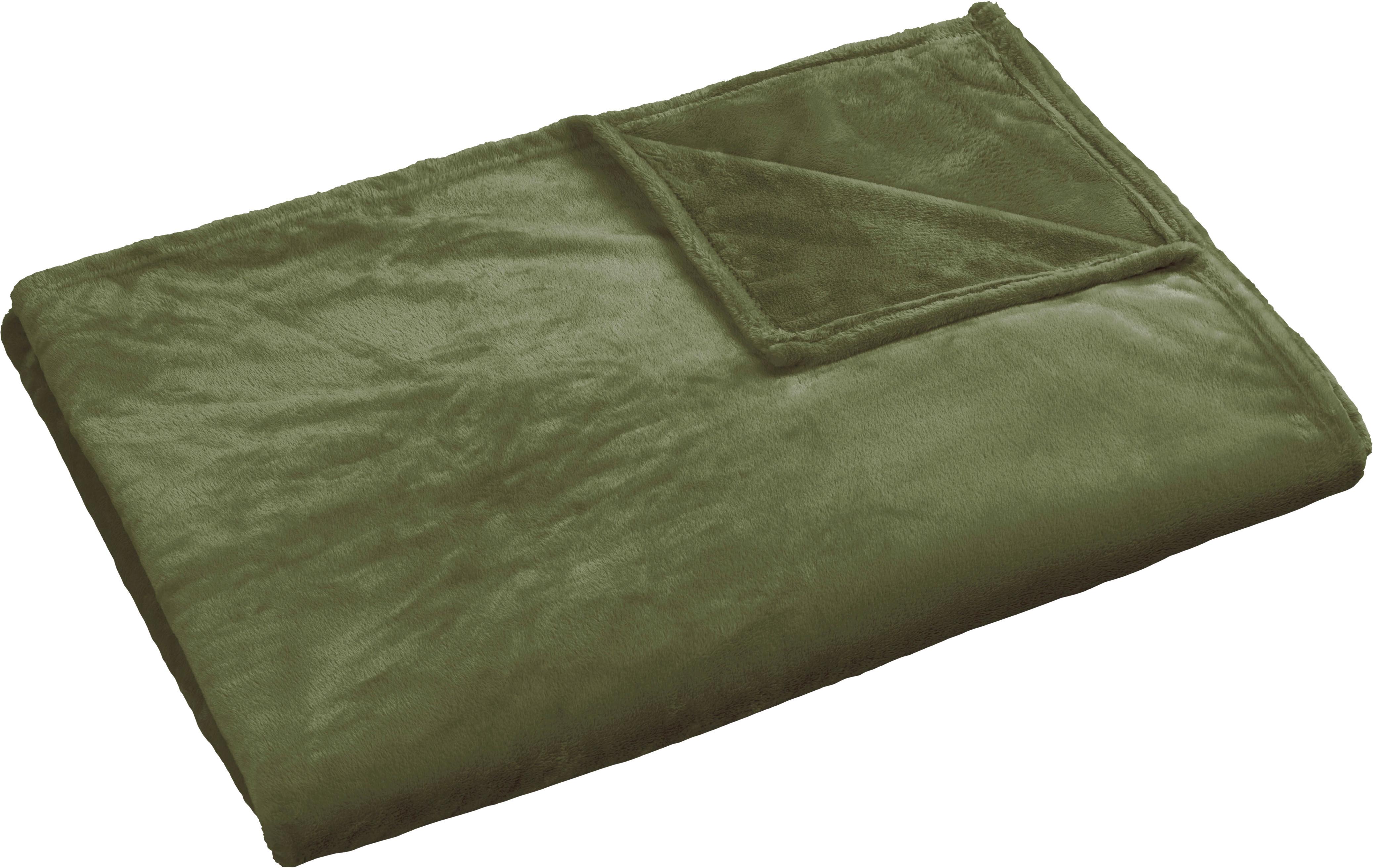 Wohndecke Hilton Olivgrün 140x200 cm - Olivgrün, Textil (140/200cm)