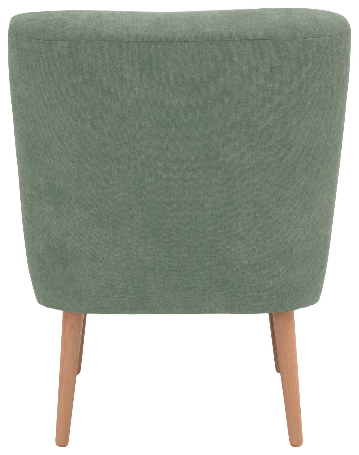 Sessel Fiona - Buchefarben/Hellgrün, Design, Textil (58/78/68cm) - Max Winzer
