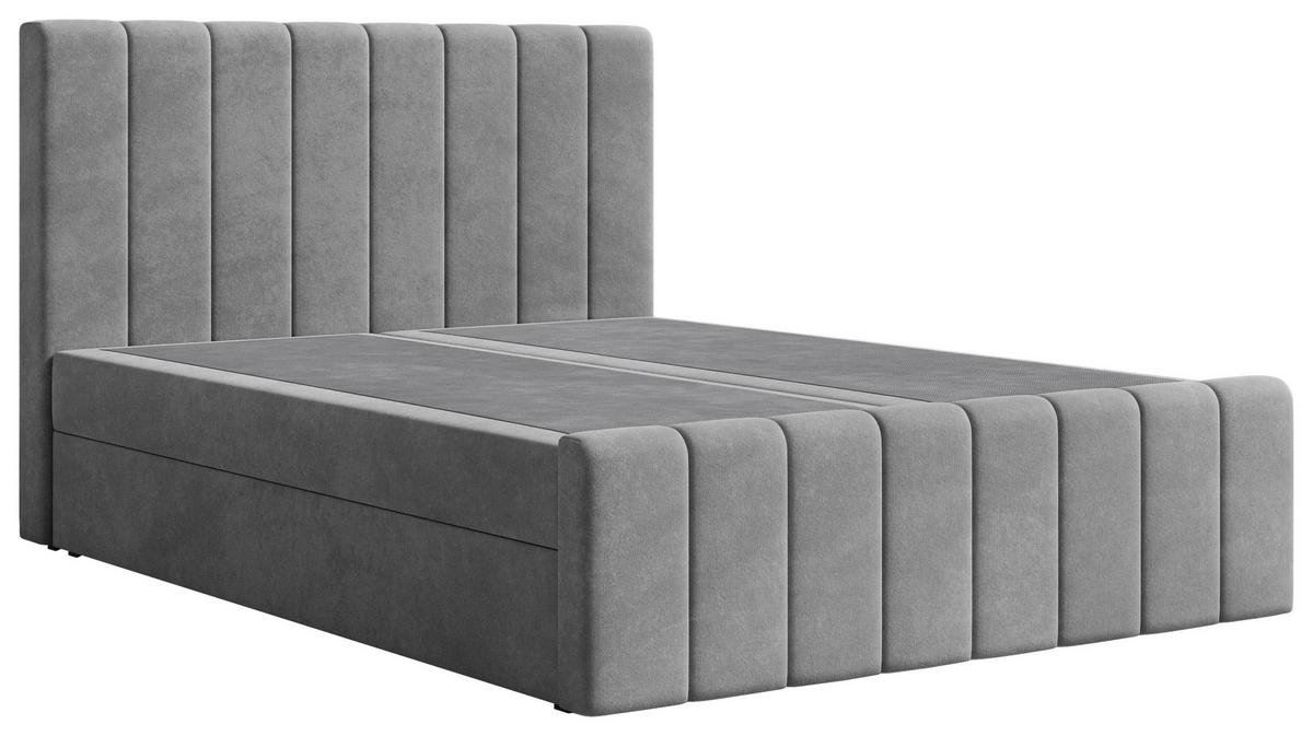 BOXBETT Lila Graphitfaren 160x200cm - Graphitfarben/Schwarz, MODERN, Holz/Kunststoff (160/200cm) - MID.YOU
