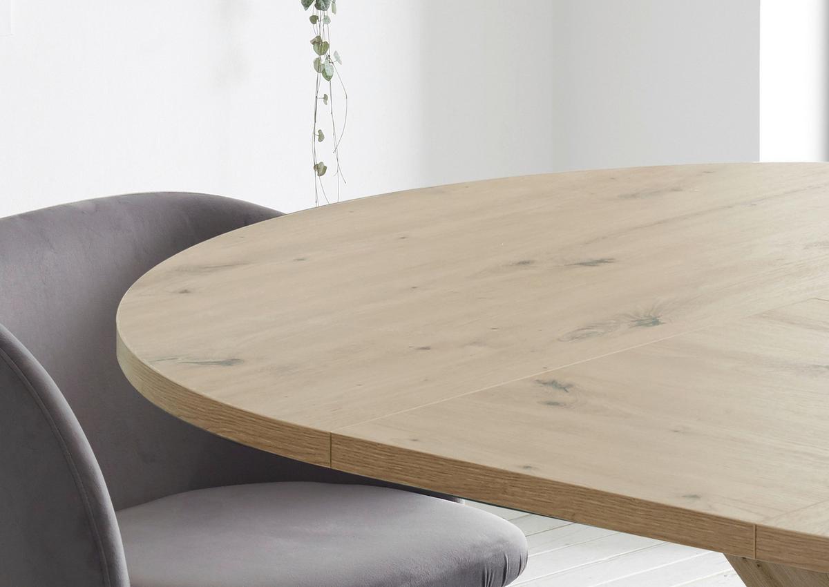 VÝSUVNÝ STŮL MOLO - černá/dub artisan, Moderní, kompozitní dřevo (110-150/110/78cm) - ecoTree