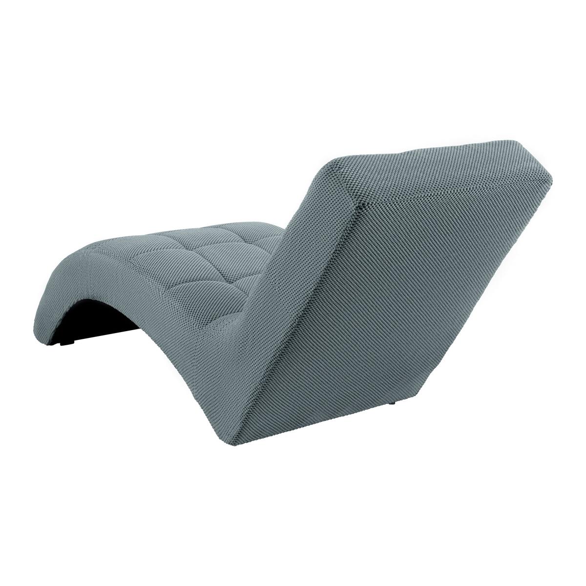 Relaxačné ležadlo LAVANDA, modrosivá, max. 120 kg - čierna/modrosivá, Modern, textil/plast (68/80/167cm) - Mömax