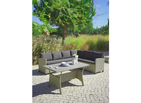 Loungegarnitur Vipora 3-Teilig inkl. Kissen - Dunkelbraun/Braun, MODERN, Kunststoff/Textil (220/175cm) - Ombra Loungegarnitur Vipora 3-Teilig inkl. Kissen - Dunkelbraun/Braun, MODERN, Kunststoff/Textil (220/175cm) - Ombra