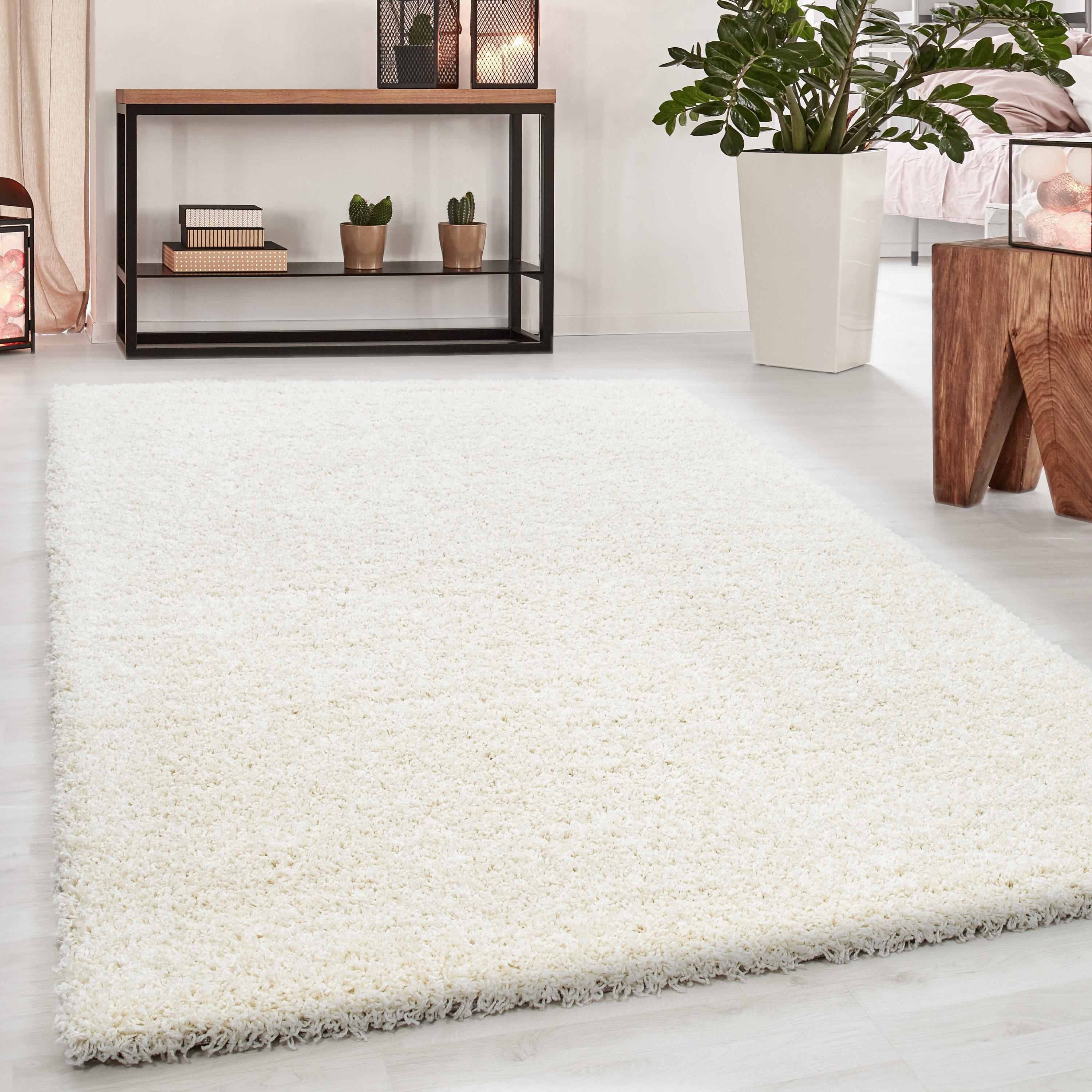 Koberec s vysokým vlasem 200x290 cm, krémový - krémová, Basics, textil (200/290cm) - Novel