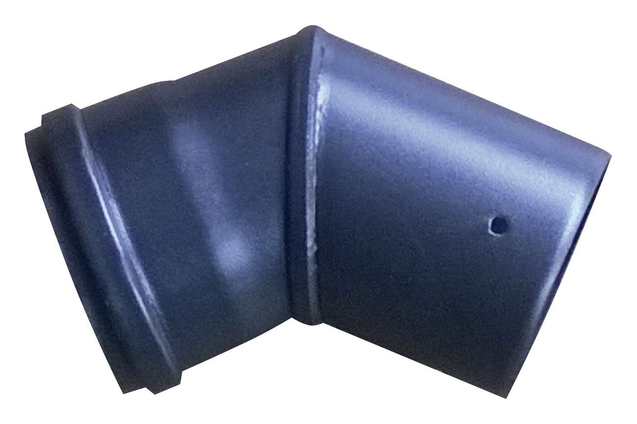Ofenrohr Knie 45 Grad Ø 8 cm Schwarz Keramikbeschichtet - Schwarz, MODERN, Metall (8cm)