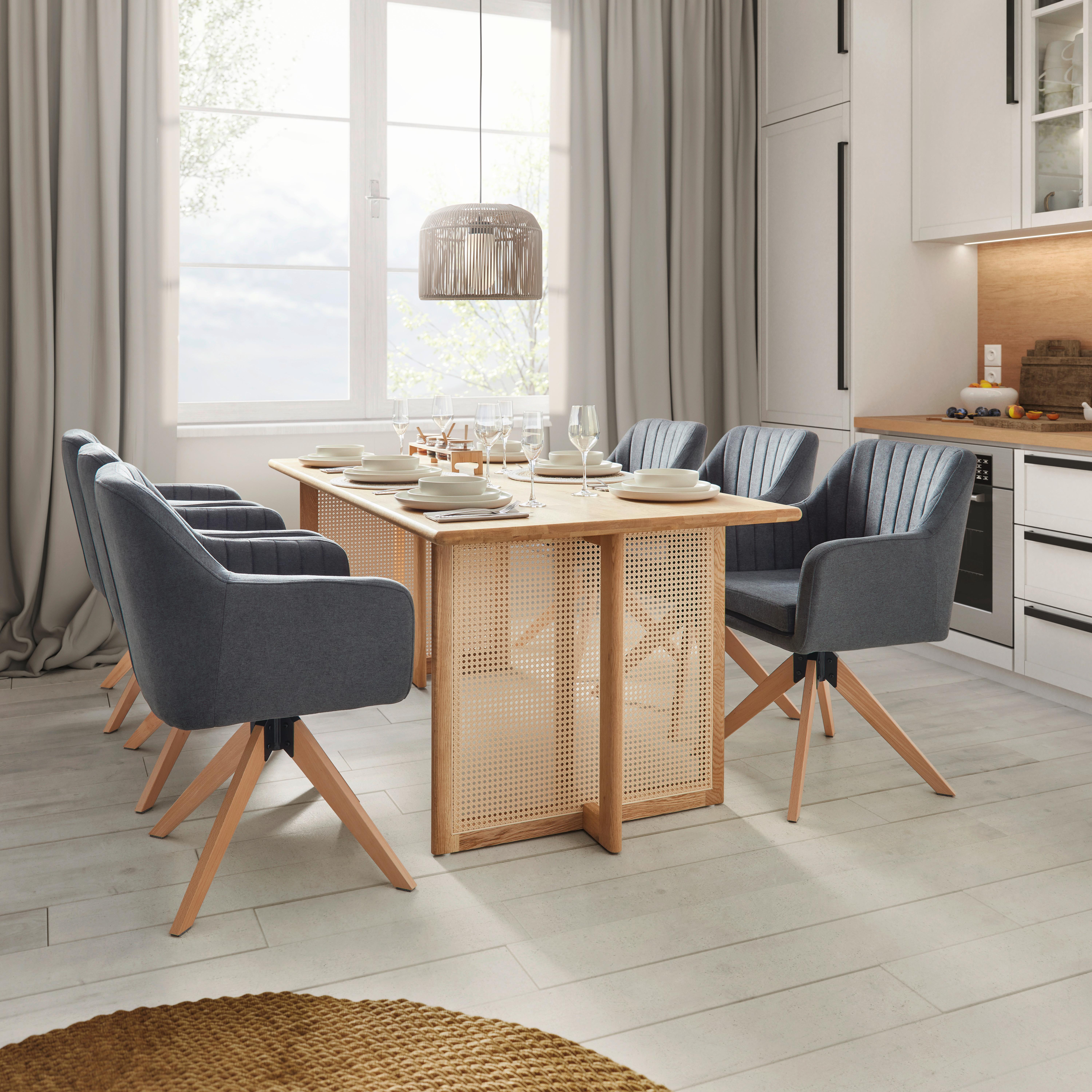 Stôl z masívu jaseňa Novara 180x90 cm - farba jaseňa, Modern, drevo (180/90/76cm) - Bessagi Home