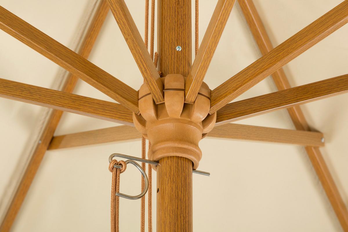 Sonnenschirm Malaga BxHxT: 300x257x300 cm Naturfarben - Buchefarben/Naturfarben, Basics, Textil/Metall (300/257/300cm) - Schneider