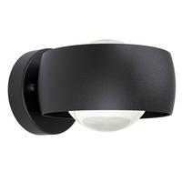 Außenwandleuchte Treviolo 2,2W Metall Kunststoff, Wandmontage - Schwarz/Weiß, Design, Kunststoff/Metall (16/19/8,5cm) - Eglo