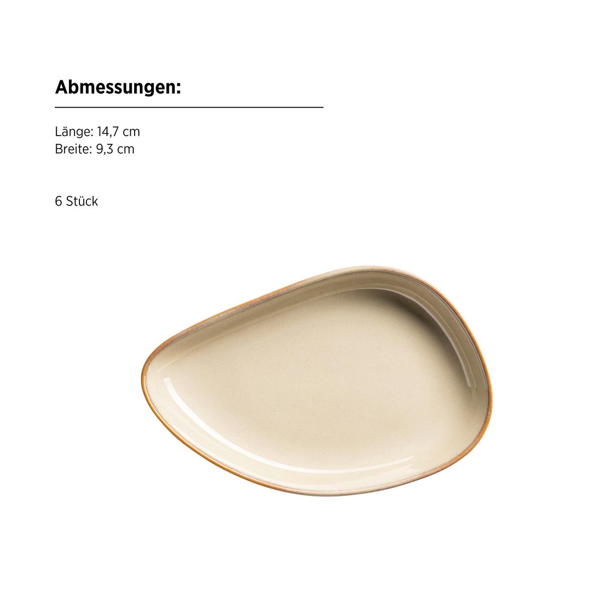 Snackschalenset Cordelia Sandfarben, 12-Teilig - Sandfarben, Trend, Keramik - Mäser