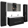 Badezimmer Budasi Schwarz B: 111 cm - Schwarz/Weiß, MODERN, Keramik/Holzwerkstoff (178cm) - MID.YOU