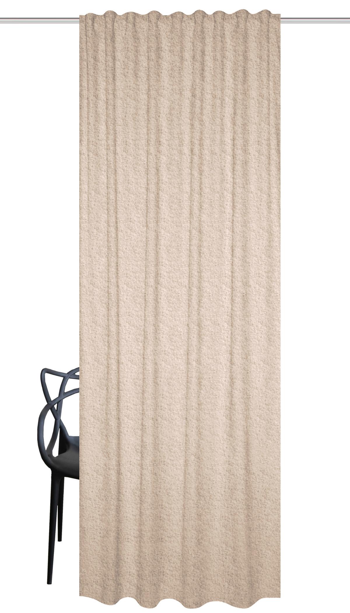 Wärmeschutzvorhang Teddy - Beige, Basics, Textil (135/245cm)