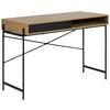 Schreibtisch Angus - Eichefarben/Schwarz, MODERN, Holzwerkstoff/Metall (110/50/75cm) - MID.YOU