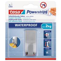 Klebehaken Powerstrips Edelstahl wassefest - Edelstahlfarben, Basics, Metall (1,4/3,4/1,4cm)