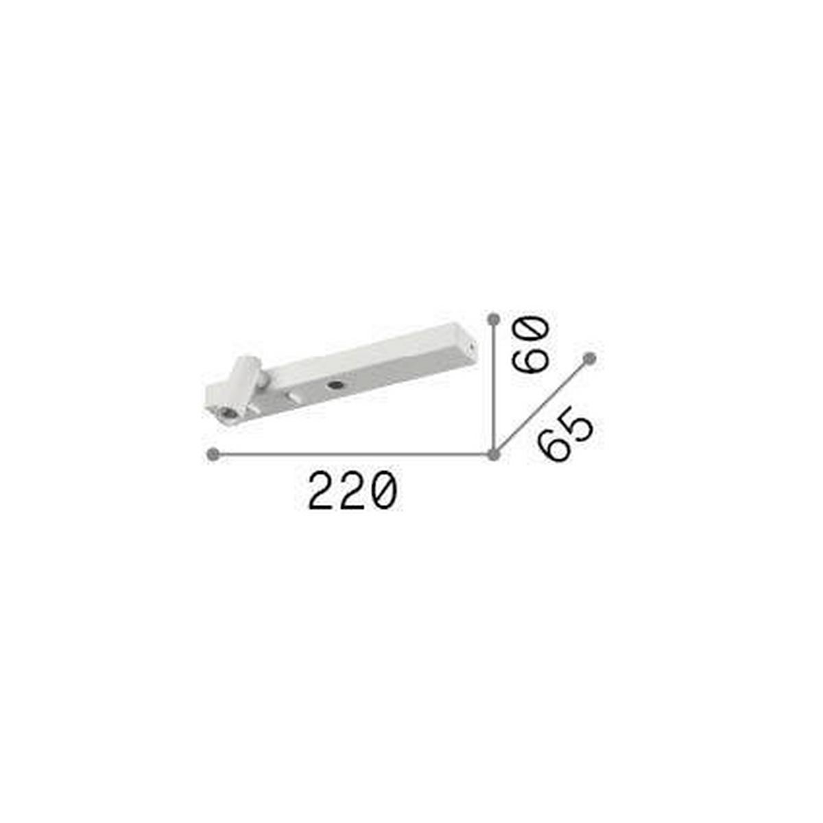 LED-Wandleuchte Bianco Weiß B: 6 cm - Weiß, Basics, Metall (22/6/6,5cm) - Ideal Lux