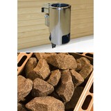 Saunaofen Set 3,6 Kw, Kompakt 230 V - Alufarben, MODERN, Metall (32,5/51/41cm)