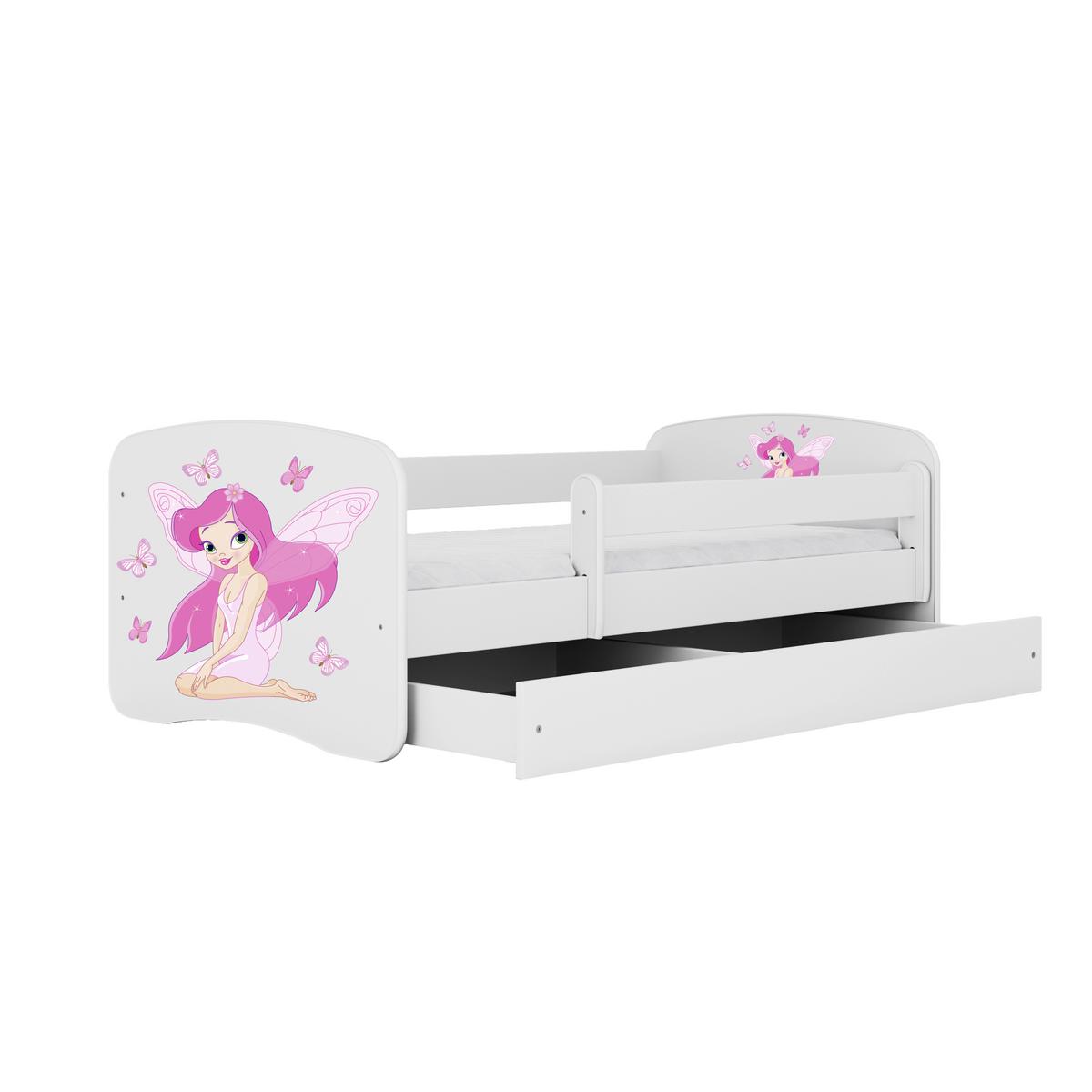 Kinder-/Juniorbett Babydreams Inkl. Matratze 80x160 - Birkefarben/Weiß, MODERN, Holz/Holzwerkstoff (80/160cm) - MID.YOU