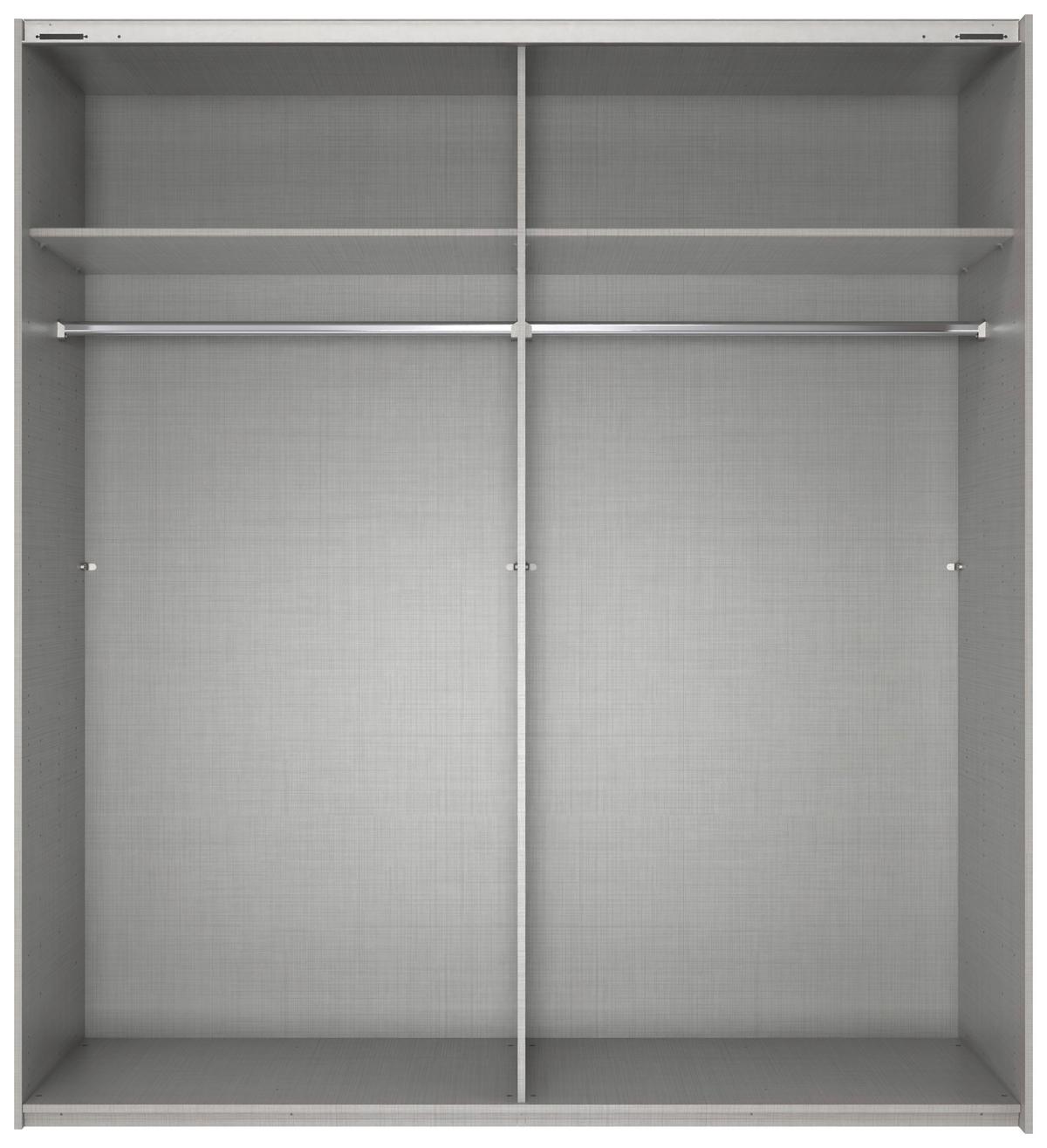 Skriňa s otočnými dverami BERGAMO, š. 180 cm - čierna/grafitová, Konventionell, kompozitné drevo/plast (180/208/58cm) - Based