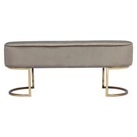 LAVICA PERA TAUPE / GOLD - sivohnedá/zlatá, Design, kov/drevo (105/41/40cm) - MID.YOU
