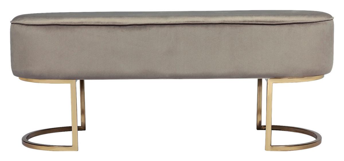 LAVICA PERA TAUPE / GOLD - sivohnedá/zlatá, Design, kov/drevo (105/41/40cm) - MID.YOU