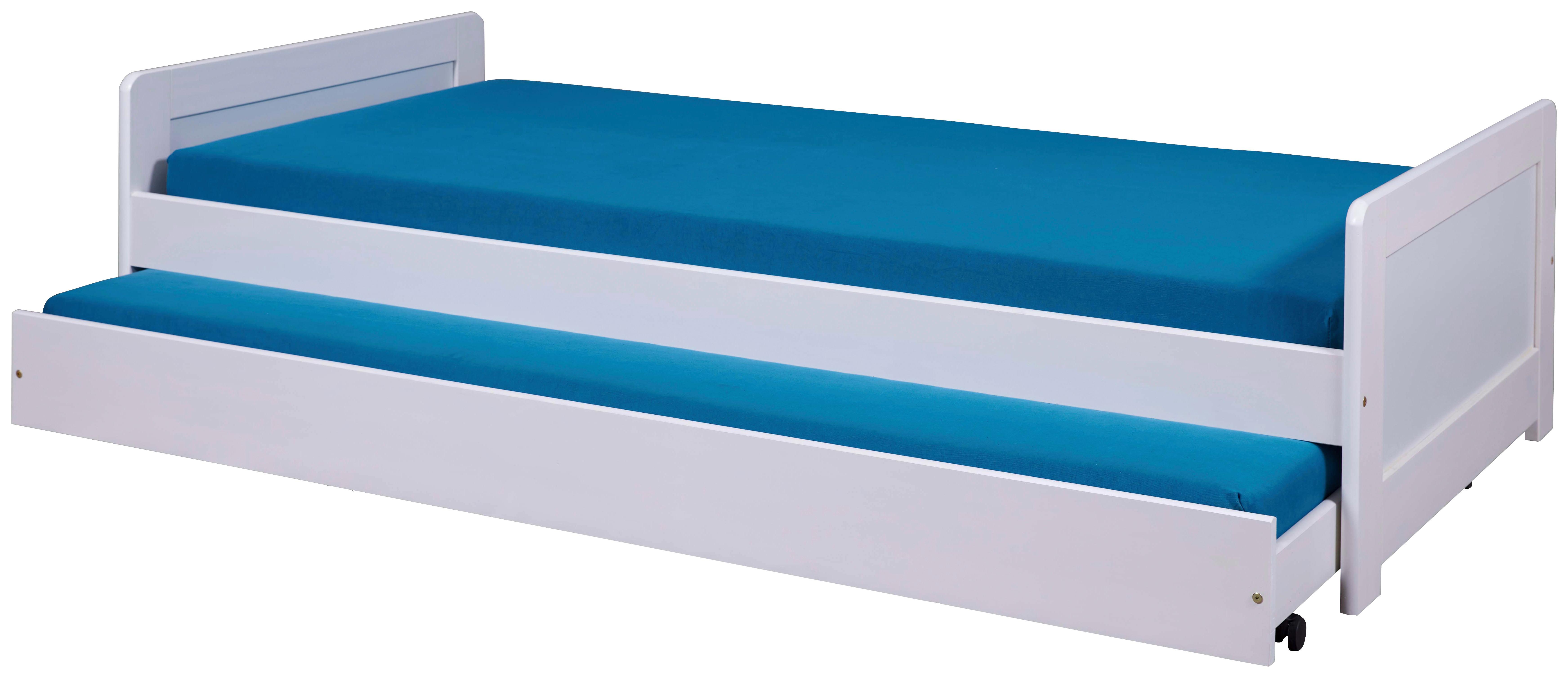 Ausziehbett Surf - Weiß/Naturfarben, MODERN, Holz (90/190cm) - MID.YOU