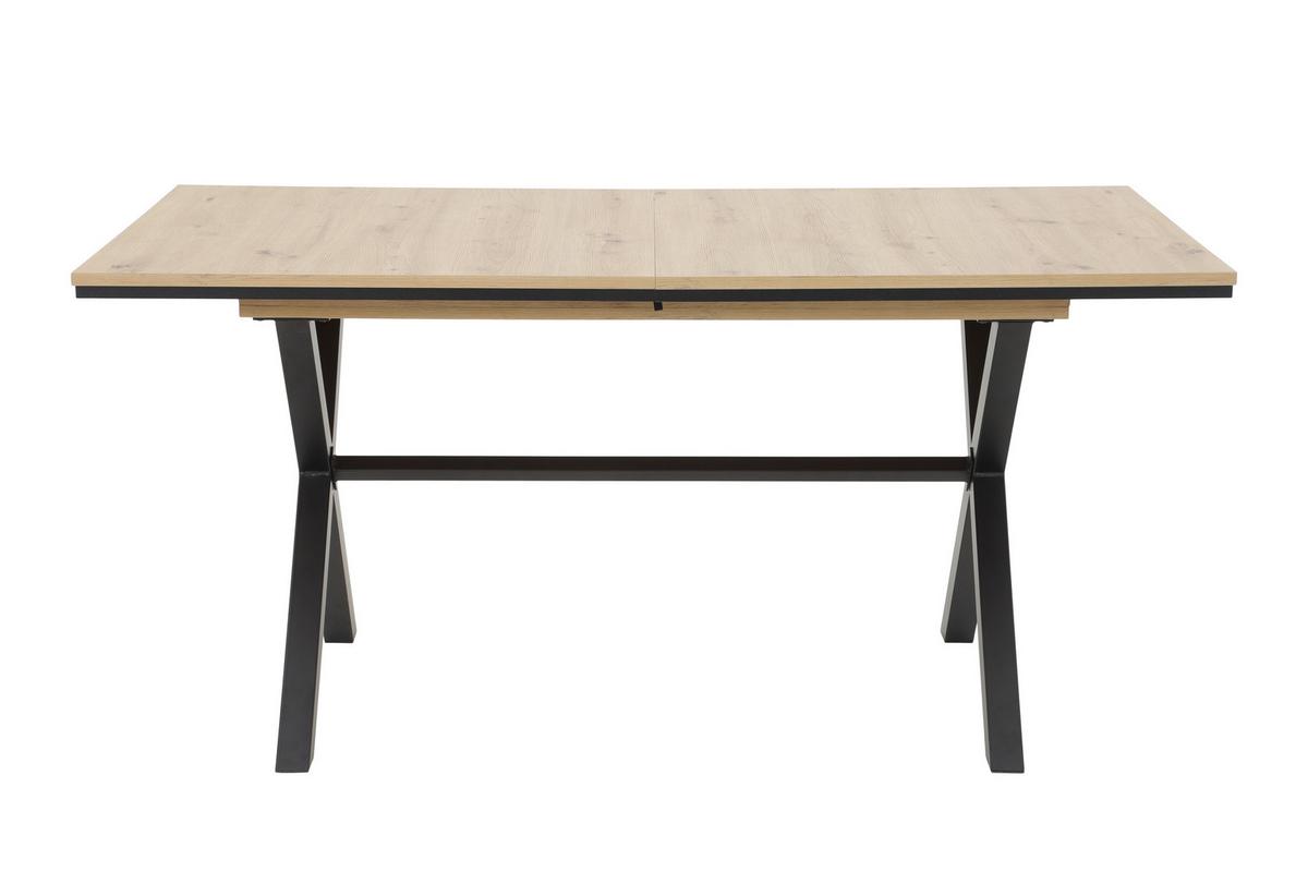 Tischgruppe Karina G - Anthrazit/Eiche Artisan, MODERN, Holzwerkstoff/Textil (160 - 200/76/90cm) - MID.YOU