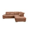 Ecksofa mit Schlaffunktion Dalida Koralle, S: 280x254 cm - Chromfarben/Koralle, Design, Textil (280/254cm) - Livetastic