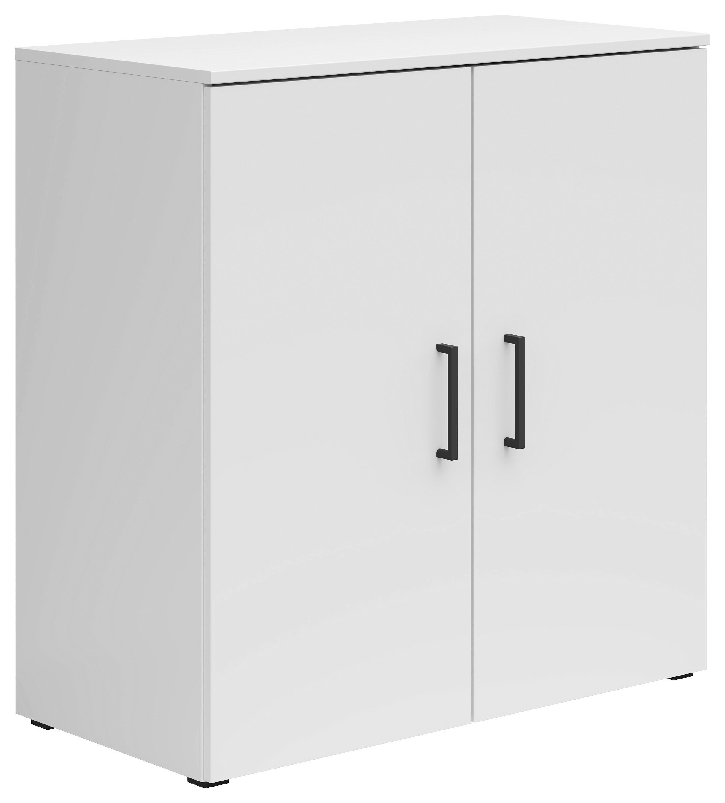 Komoda MULTISTAURAUM š: 80 cm - bílá/černá, Moderní, kompozitní dřevo/plast (80/83/40cm)