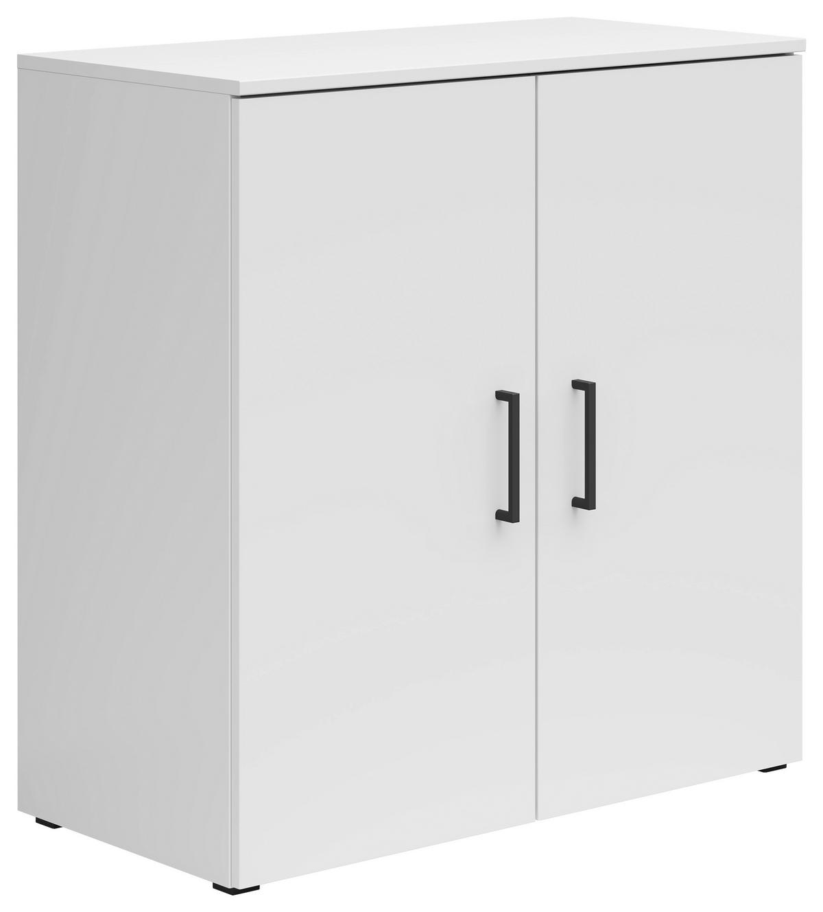 Komoda MULTISTAURAUM š: 80 cm - bílá/černá, Moderní, kompozitní dřevo/plast (80/83/40cm)