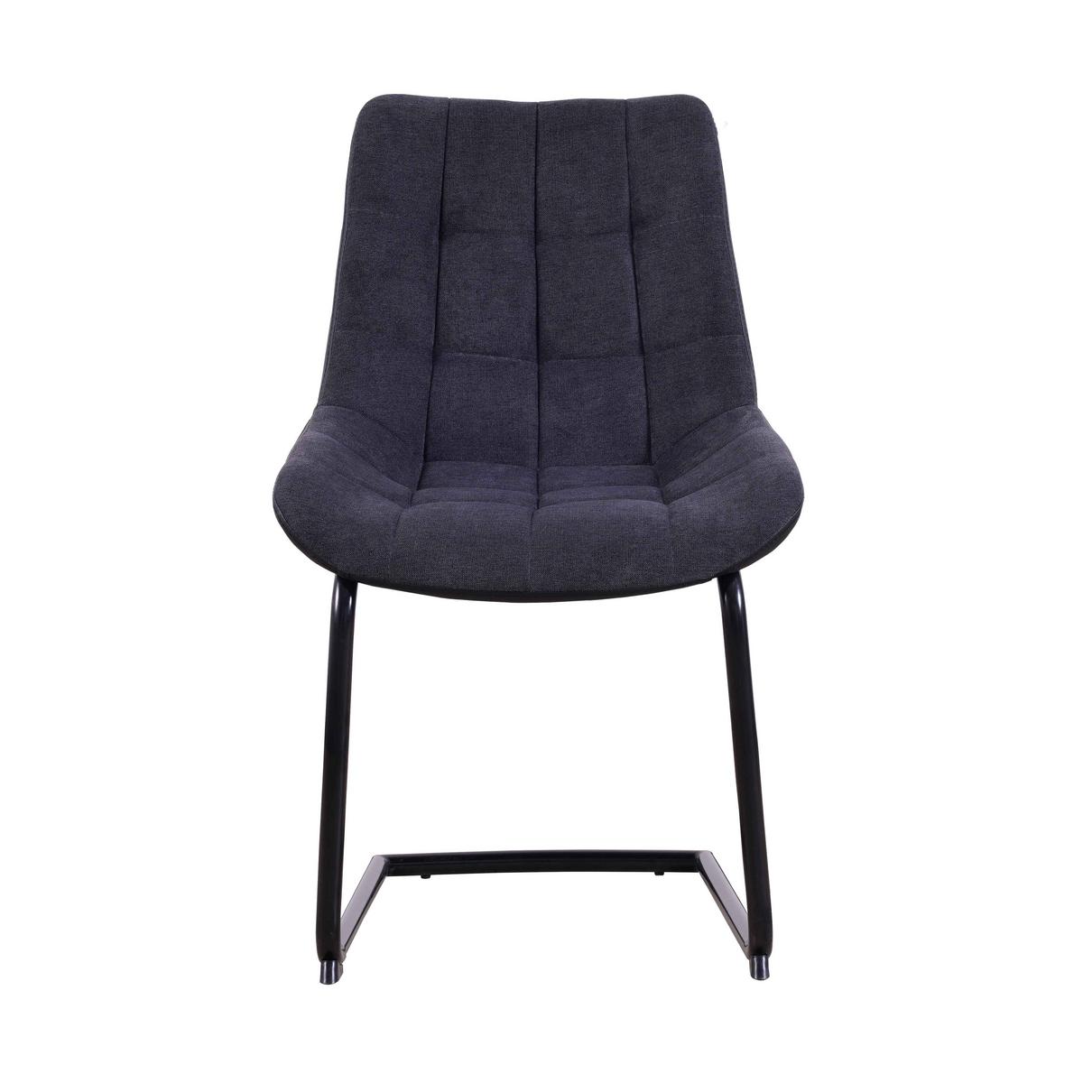 Židle MARILEA 1 +1 zdarma (1*kus=2 Produkty) - černá/tmavě šedá, Moderní, kov/textil (53/86/61cm) - Based