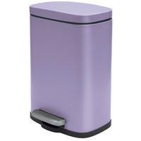Treteimer Akira 5l Flieder Metall LxBxH: 21,4x17,6x30 cm - Flieder/Schwarz, Basics, Kunststoff/Metall (21,4/17,6/30cm)