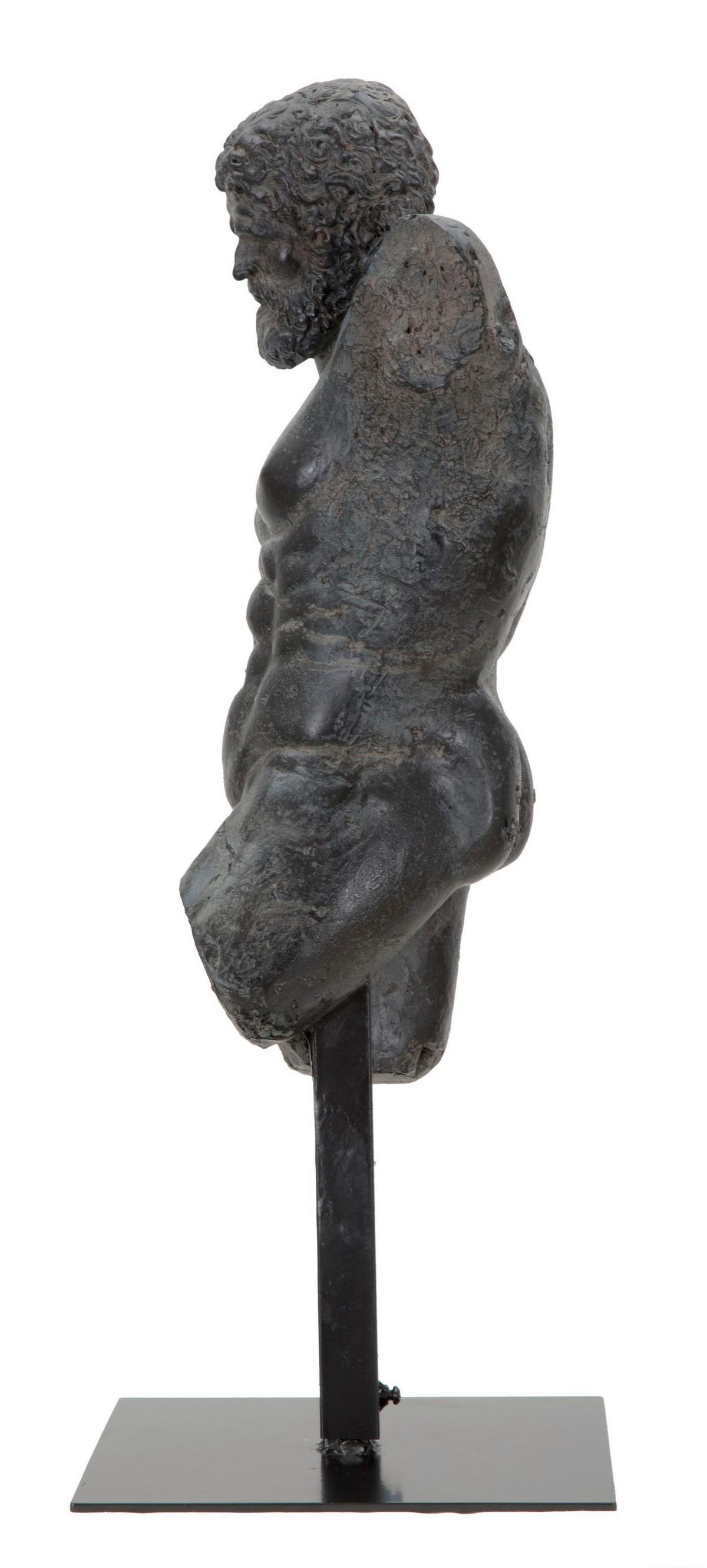Skulptur Museum Man Schwarz, B: 26 cm - Schwarz, Basics, Kunststoff/Metall (26/57/22cm)