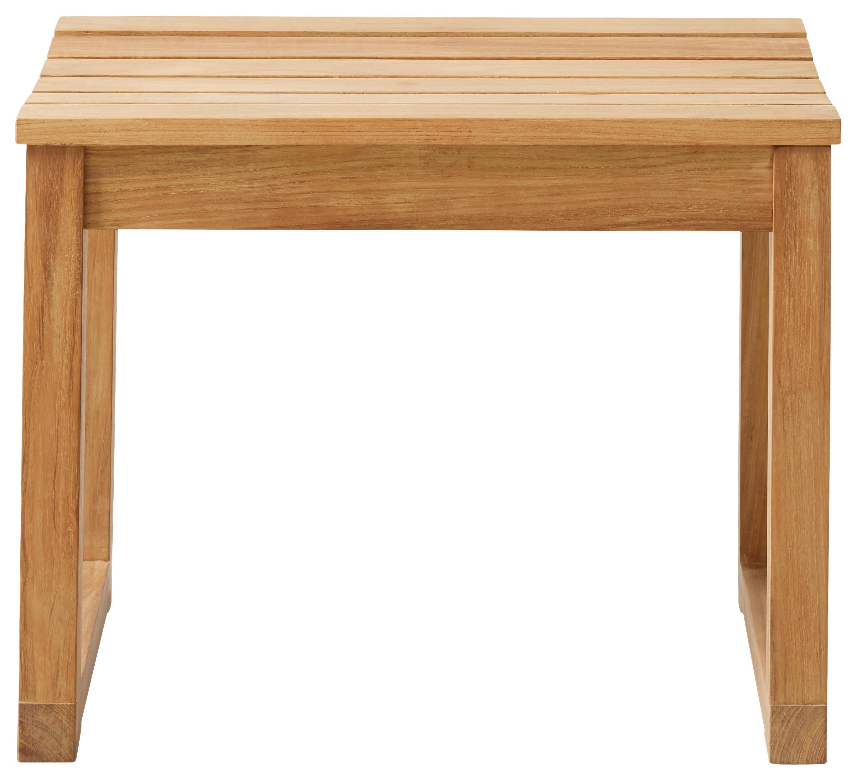 Hocker Vega Garten - Naturfarben, Design, Holz (55/43/40cm) - MID.YOU